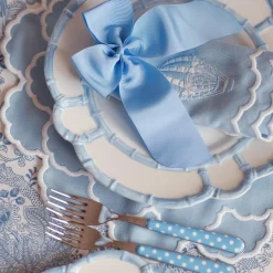 Dinner Plates | Crockery Sets<Mrs. Alice Blue Melamine Bamboo Dinner Plate (Set of 4)