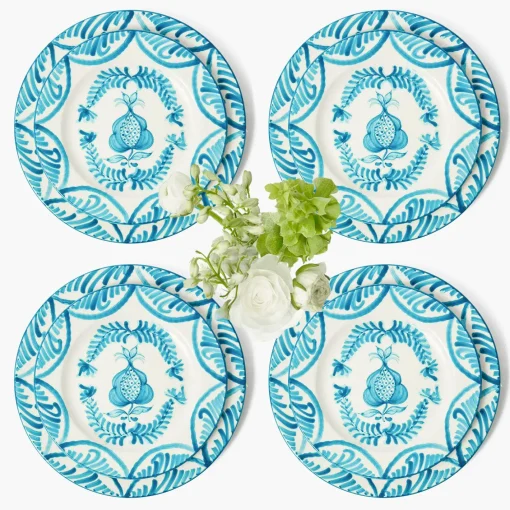 Crockery Sets<Mrs. Alice Blue Melograno Dinner & Starter Plates (Set of 8)