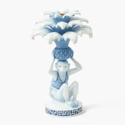 Summer Candleware | Candle Holders<Mrs. Alice Blue Monkey Candle Holders (Pair)