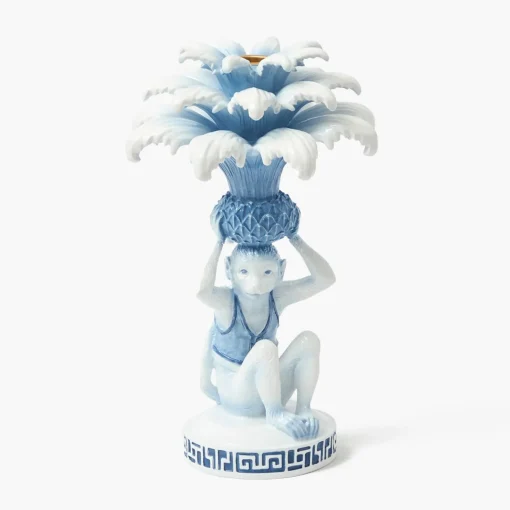 Summer Candleware | Candle Holders<Mrs. Alice Blue Monkey Candle Holders (Pair)