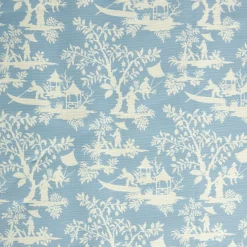 Serena Fresson Fabrics<Mrs. Alice Blue Pagoda Garden Fabric
