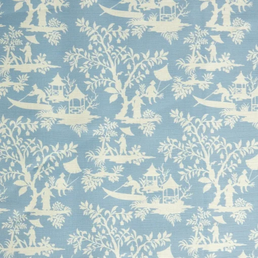 Serena Fresson Fabrics<Mrs. Alice Blue Pagoda Garden Fabric