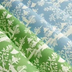 Serena Fresson Fabrics<Mrs. Alice Blue Pagoda Garden Fabric