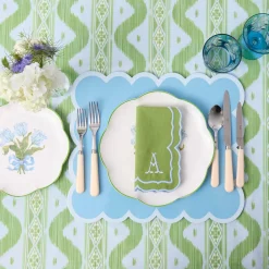 Summer Glassware | Glasses<Mrs. Alice Blue Palm Water Glasses (Set of 4)