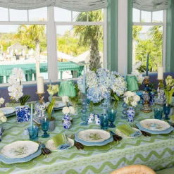 Summer Glassware | Glasses<Mrs. Alice Blue Palm Water Glasses (Set of 4)