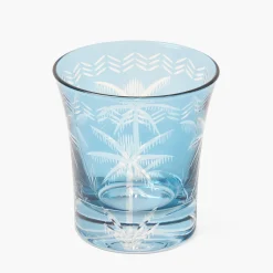 Summer Glassware | Glasses<Mrs. Alice Blue Palm Water Glasses (Set of 4)