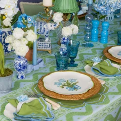 Summer Glassware | Glasses<Mrs. Alice Blue Palm Water Glasses (Set of 4)