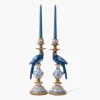 Summer Candleware | Candle Holders<Mrs. Alice Blue Parrot Candle Holder (Pair)