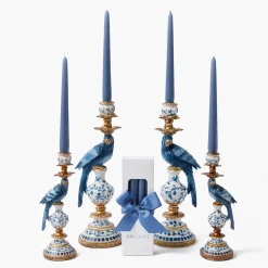 Summer Candleware | Candles<Mrs. Alice Blue Parrot Candle Set (Dusty Blue)
