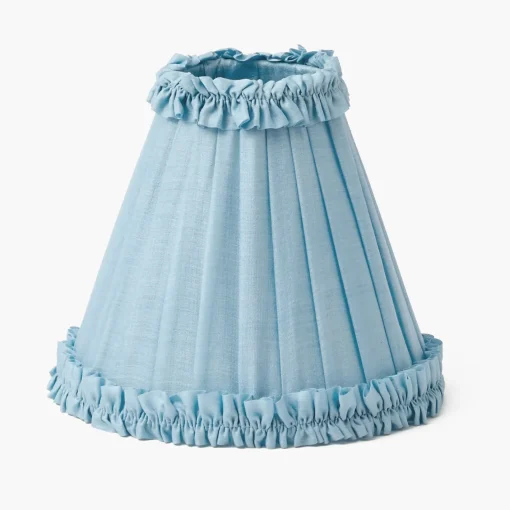 Rechargeable Table Lamps<Mrs. Alice Blue Parrot Rechargeable Lamp with Soft Blue Silk Frilled Shade (18cm)