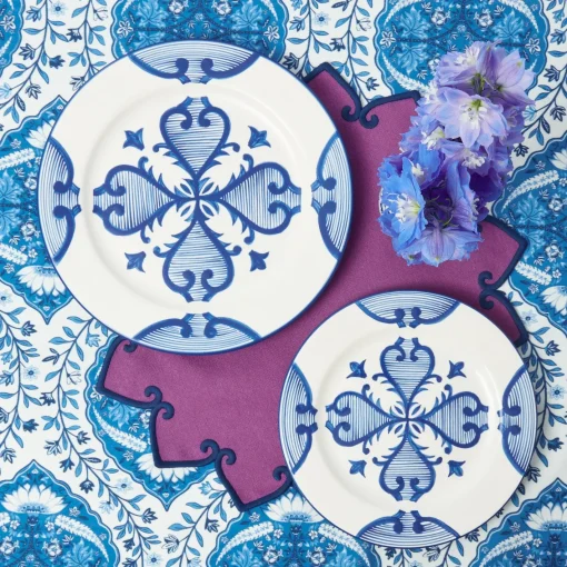 Starter Plates<Mrs. Alice Blue Quatrefoil Starter Plate