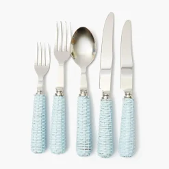 Cutlery Sets<Mrs. Alice Blue Rattan Cutlery (5 Piece)