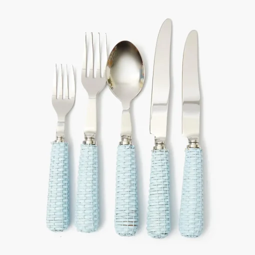 Cutlery Sets<Mrs. Alice Blue Rattan Cutlery (5 Piece)