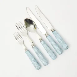 Cutlery Sets<Mrs. Alice Blue Rattan Cutlery (5 Piece)