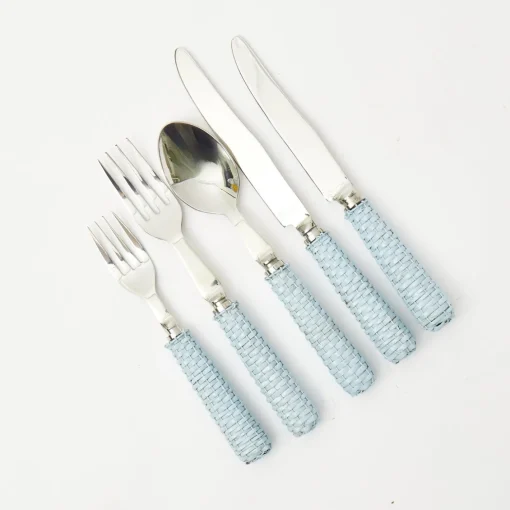 Cutlery Sets<Mrs. Alice Blue Rattan Cutlery (5 Piece)