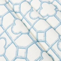 Serena Fresson Fabrics<Mrs. Alice Blue Shaded Bamboo Fabric