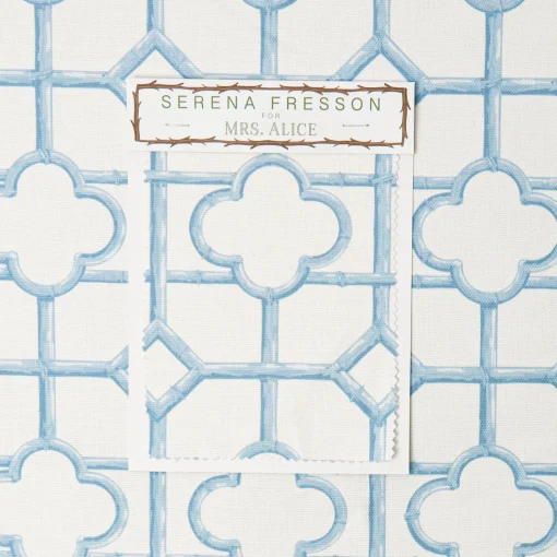 Serena Fresson Fabrics<Mrs. Alice Blue Shaded Bamboo Fabric