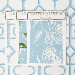 Serena Fresson Fabrics<Mrs. Alice Blue Shaded Bamboo Fabric