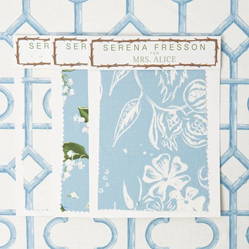 Serena Fresson Fabrics<Mrs. Alice Blue Shaded Bamboo Fabric
