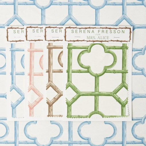 Serena Fresson Fabrics<Mrs. Alice Blue Shaded Bamboo Fabric