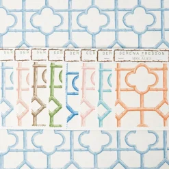 Serena Fresson Fabrics<Mrs. Alice Blue Shaded Bamboo Fabric