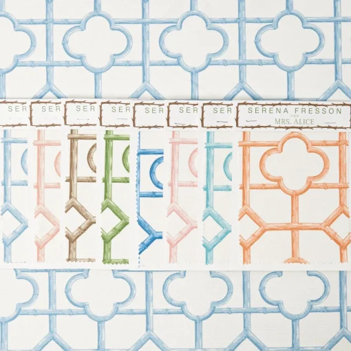 Serena Fresson Fabrics<Mrs. Alice Blue Shaded Bamboo Fabric