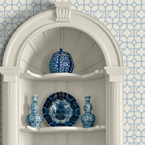 Serena Fresson Wallpapers<Mrs. Alice Blue Shaded Bamboo Wallpaper