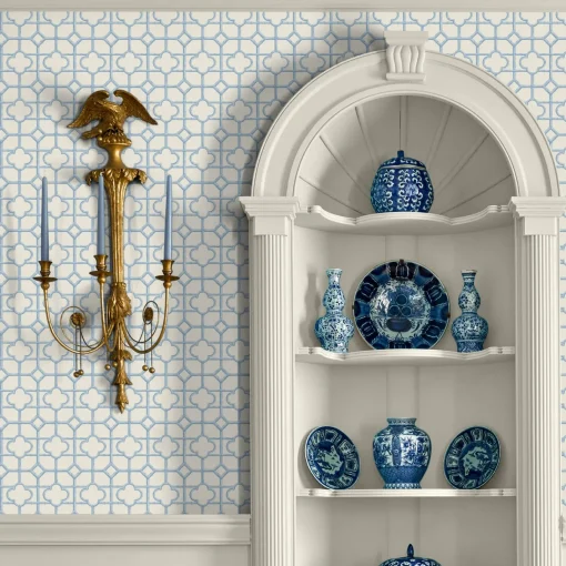 Serena Fresson Wallpapers<Mrs. Alice Blue Shaded Bamboo Wallpaper