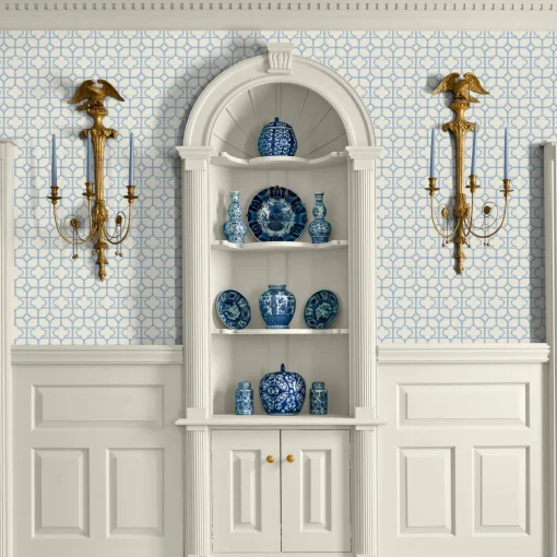 Serena Fresson Wallpapers<Mrs. Alice Blue Shaded Bamboo Wallpaper