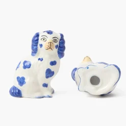 Summer Crockery<Mrs. Alice Blue Staffordshire Dog Salt & Pepper Shakers