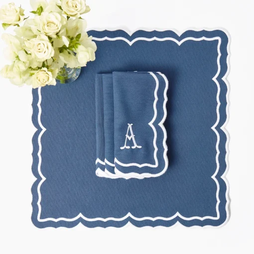 Napkins | Mrs. Alice Monogram<Mrs. Alice Blue Theodora Napkins (Set of 4)
