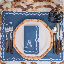 Napkins | Mrs. Alice Monogram<Mrs. Alice Blue Theodora Napkins (Set of 4)