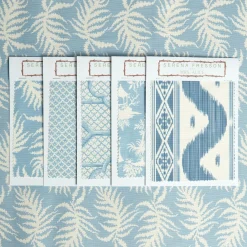 Serena Fresson Fabrics<Mrs. Alice Blue Trailing Ferns Fabric