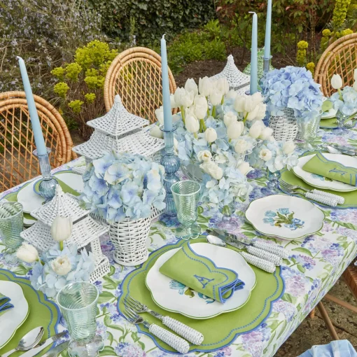 Summer Crockery | Crockery Sets<Mrs. Alice Blue Tulip Dinner & Starter Plates (Set of 8)