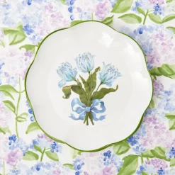 Summer Crockery | Crockery Sets<Mrs. Alice Blue Tulip Dinner & Starter Plates (Set of 8)