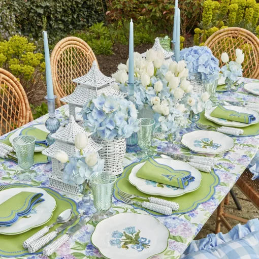 Summer Crockery | Crockery Sets<Mrs. Alice Blue Tulip Dinner & Starter Plates (Set of 8)
