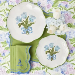 Summer Crockery | Crockery Sets<Mrs. Alice Blue Tulip Dinner & Starter Plates (Set of 8)