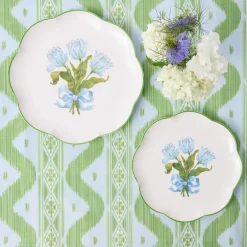 Summer Crockery | Crockery Sets<Mrs. Alice Blue Tulip Dinner & Starter Plates (Set of 8)