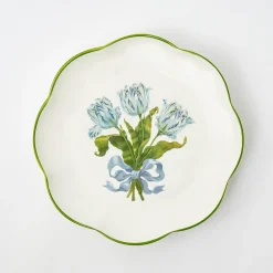 Summer Crockery | Crockery Sets<Mrs. Alice Blue Tulip Dinner & Starter Plates (Set of 8)