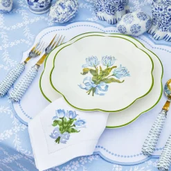 Summer Crockery | Crockery Sets<Mrs. Alice Blue Tulip Dinner & Starter Plates (Set of 8)
