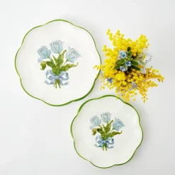Summer Crockery | Crockery Sets<Mrs. Alice Blue Tulip Dinner & Starter Plates (Set of 8)