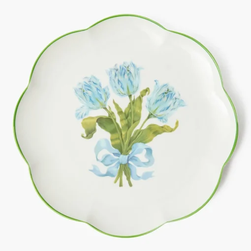 Summer Crockery | Crockery Sets<Mrs. Alice Blue Tulip Dinner & Starter Plates (Set of 8)