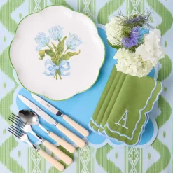 Summer Crockery | Crockery Sets<Mrs. Alice Blue Tulip Dinner & Starter Plates (Set of 8)