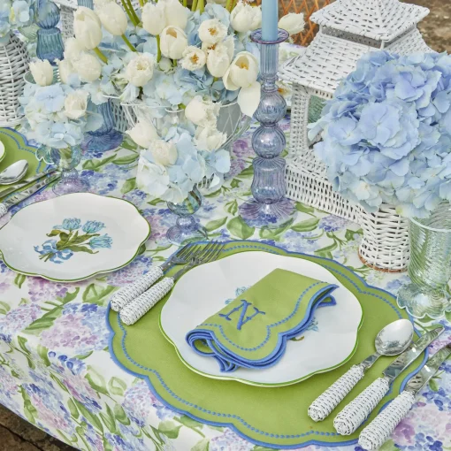 Summer Crockery | Crockery Sets<Mrs. Alice Blue Tulip Dinner & Starter Plates (Set of 8)