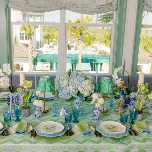 Summer Crockery | Crockery Sets<Mrs. Alice Blue Tulip Dinner & Starter Plates (Set of 8)
