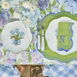 Summer Crockery | Crockery Sets<Mrs. Alice Blue Tulip Dinner & Starter Plates (Set of 8)