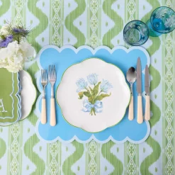 Summer Crockery | Dinner Plates<Mrs. Alice Blue Tulip Dinner Plates (Set of 4)