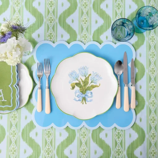 Summer Crockery | Dinner Plates<Mrs. Alice Blue Tulip Dinner Plates (Set of 4)