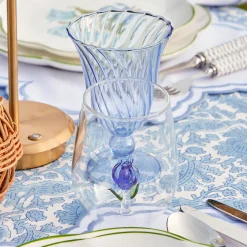 Glasses<Mrs. Alice Blue Tulip Glasses (Set of 4)