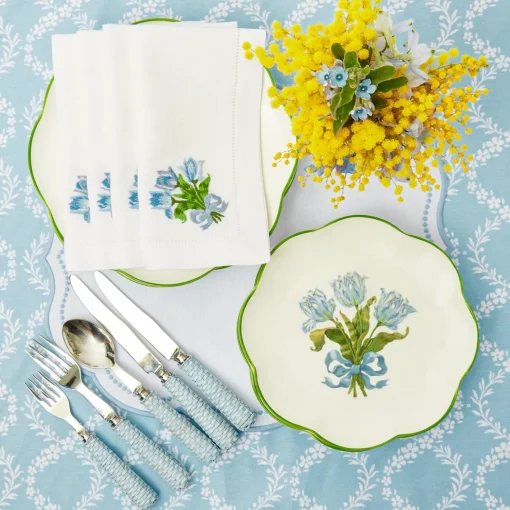 Summer Crockery | Starter Plates<Mrs. Alice Blue Tulip Starter Plates (Set of 4)